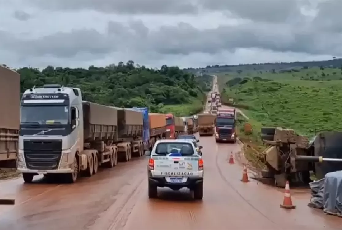 Sindifisco denuncia colapso logístico e drama na BR-163 rumo a Miritituba