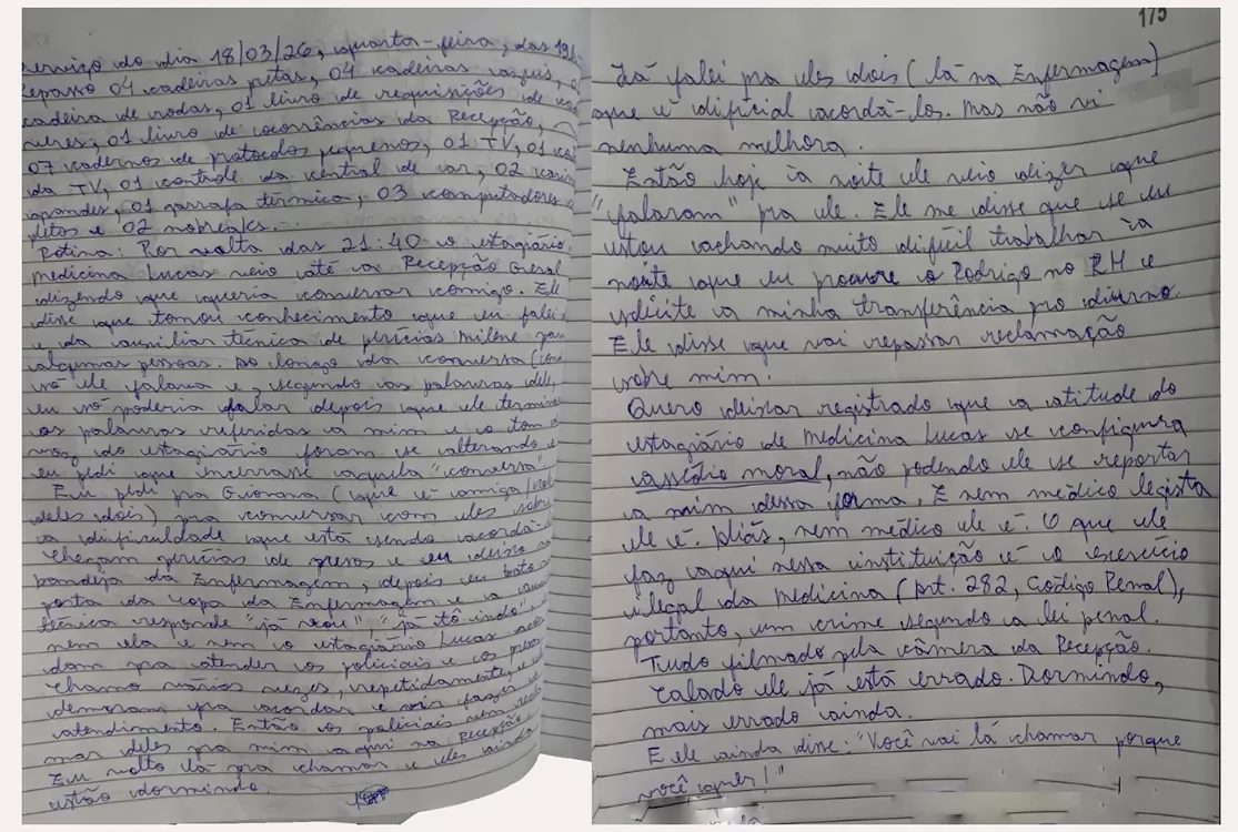 Relato aponta atrito e acusações durante plantão no Instituto de Polícia Científica
