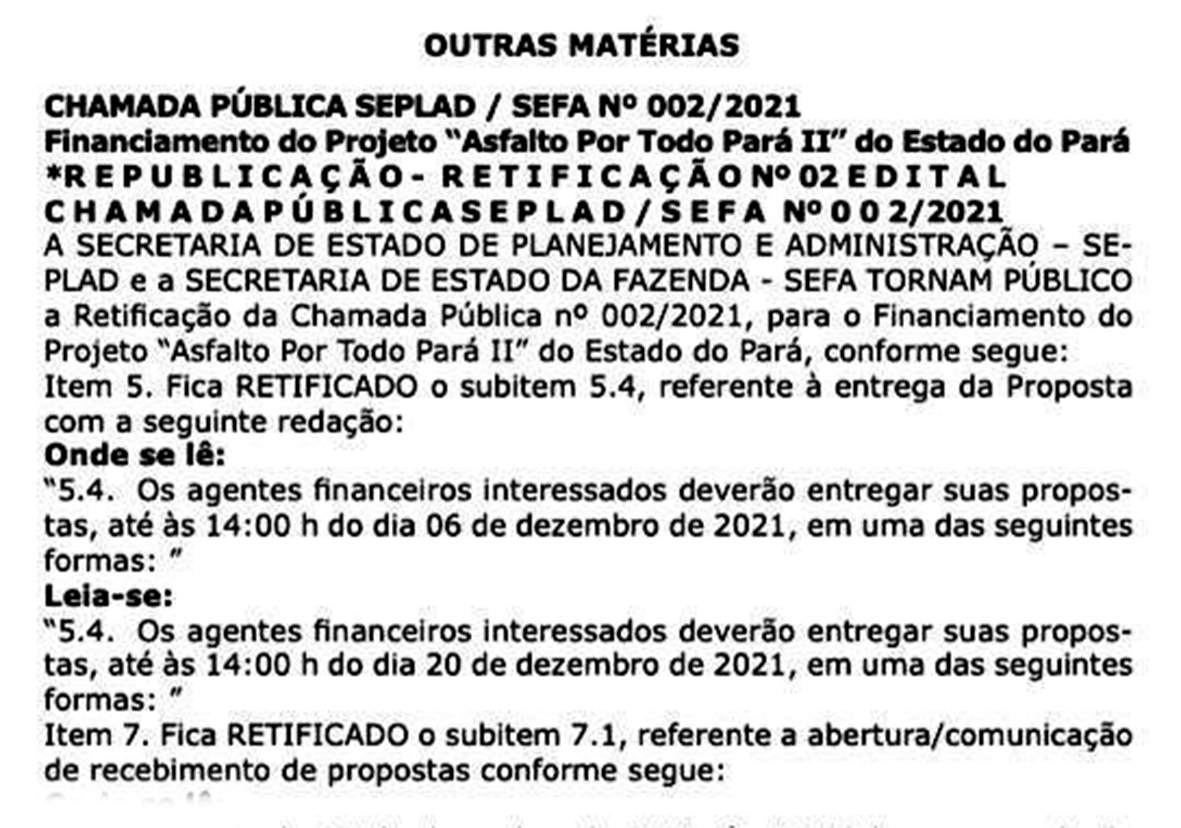 Read more about the article Governo do Pará insiste, mas bancos ignoram, mais uma vez, chamada para financiar programa de asfalto