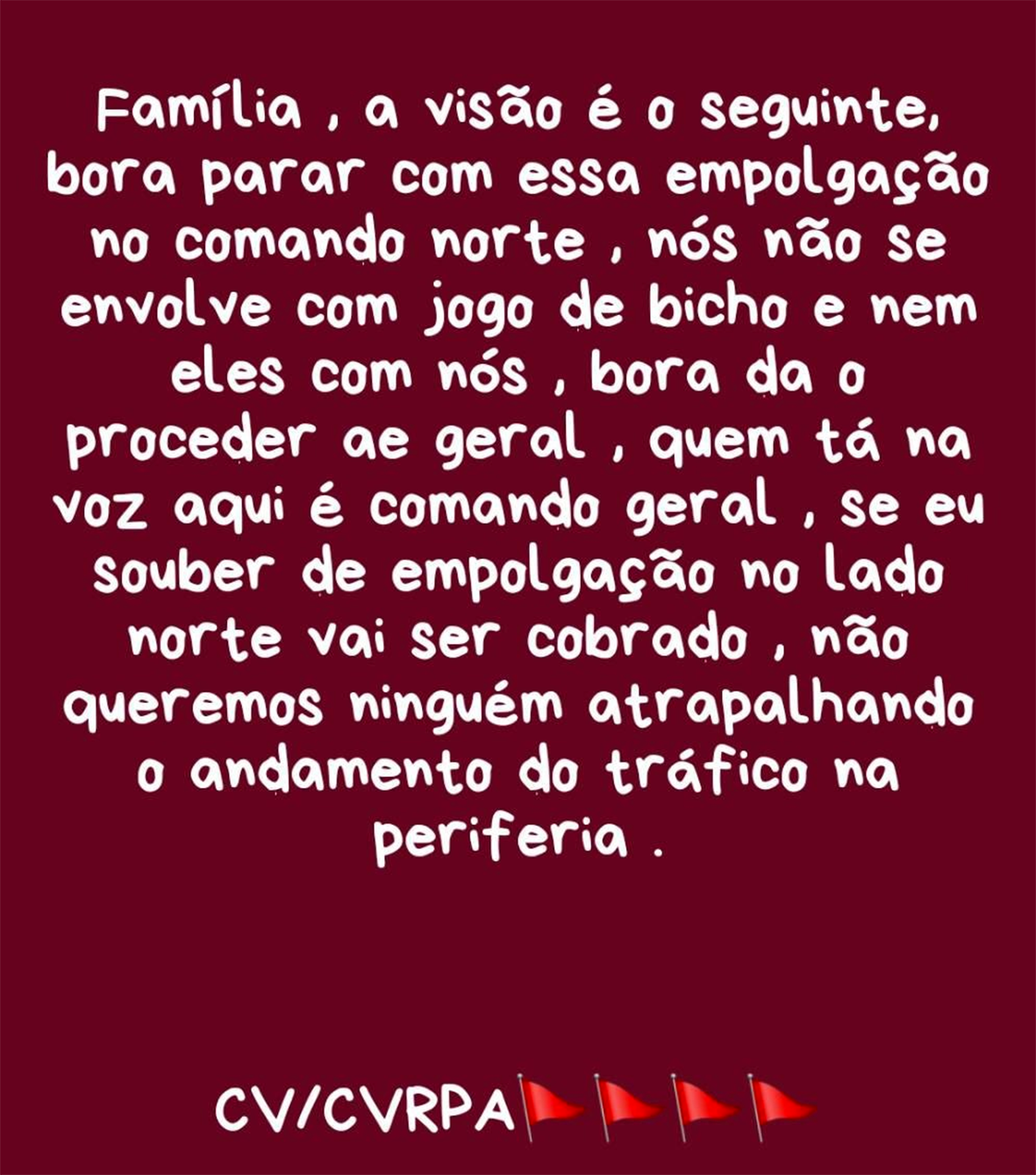 Read more about the article Inteligência não confirma ordem do Comando Vermelho, mas jogo do bicho fecha em Belém