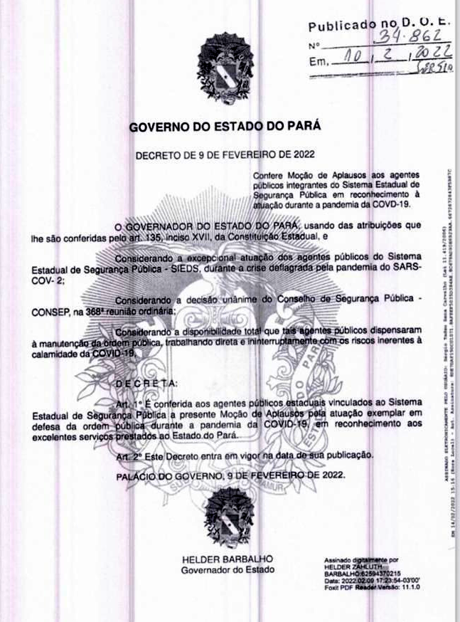 Read more about the article Governo concede ‘moção de aplausos’ a agentes da Segurança Pública, mas ignora o pagamento de direitos previstos em lei