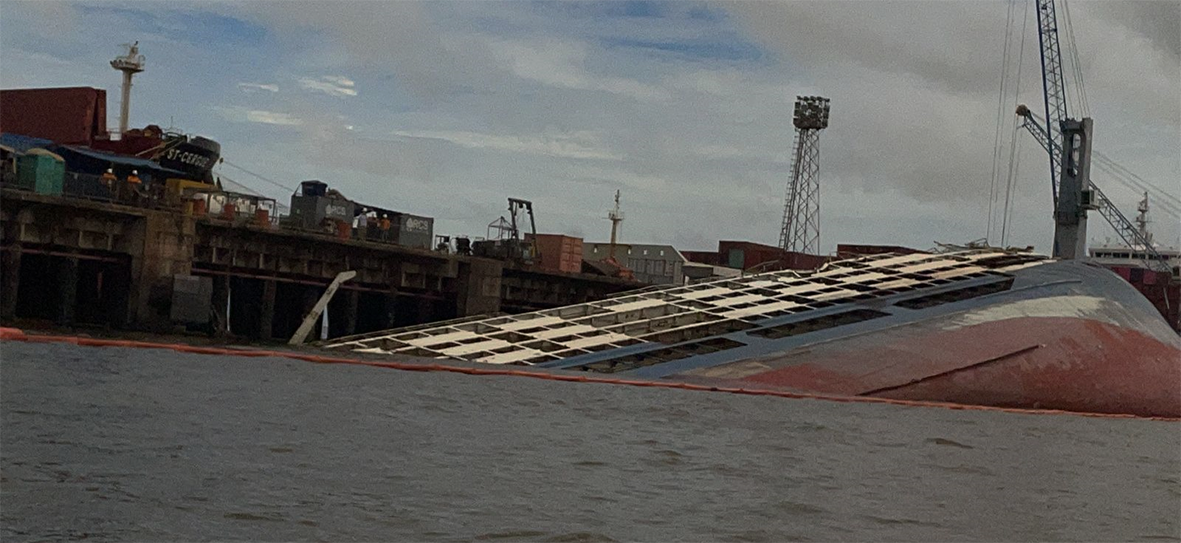 Read more about the article Esquartejamento do navio “Aidar” aparece como solução para desobstruir Porto de Vila do Conde, em Barcarena