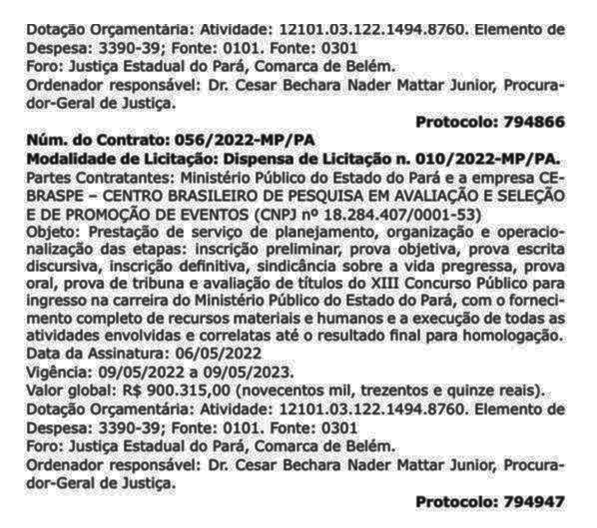 Read more about the article MP publica contrato de R$ 900 mil com Cebraspe para organizar concurso para 65 promotores de Justiça